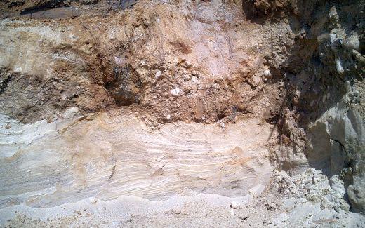 Stratified outwash sand