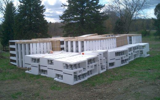 Insulating concrete forms (ICFs) delivered