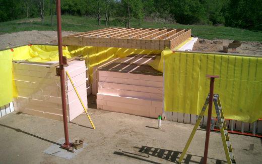 Steel post and TJI joists