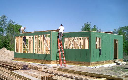 Placing second floor joists