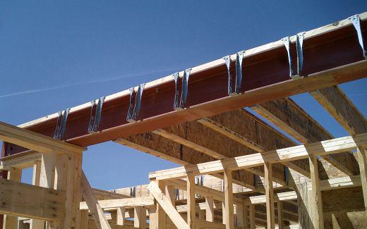 Joist hangers on beam