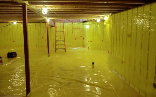 Crawlspace vapor barrier