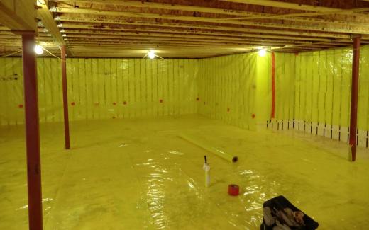 Crawlspace vapor barrier