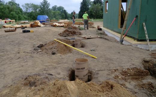 Porch pier footings