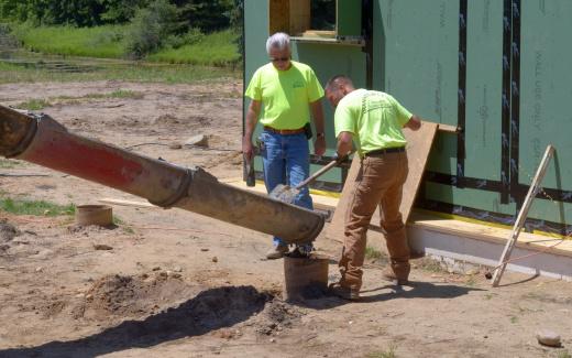 Mark and Jason working on porch support column