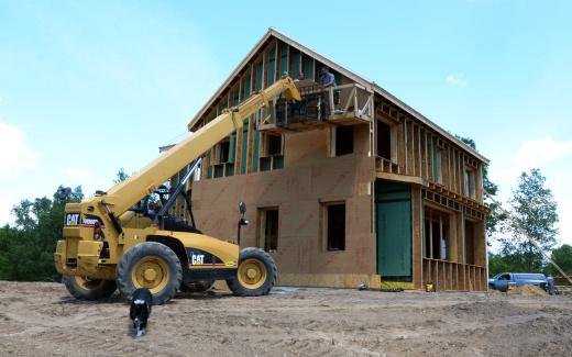 Fiberboard on west face