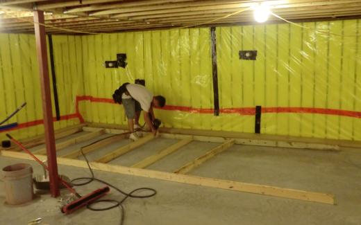 Matt framing crawlspace walls