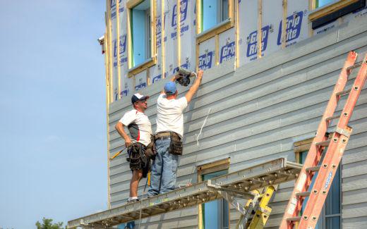 Siding west wall