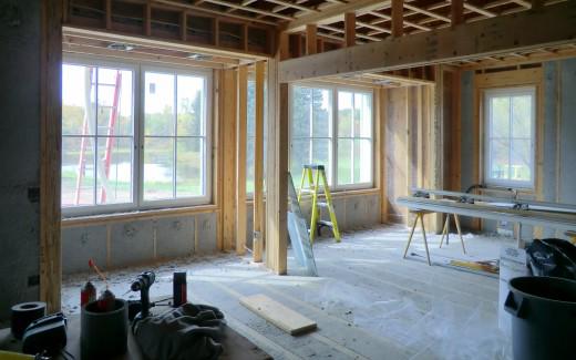 Insulation in kitchen and living area