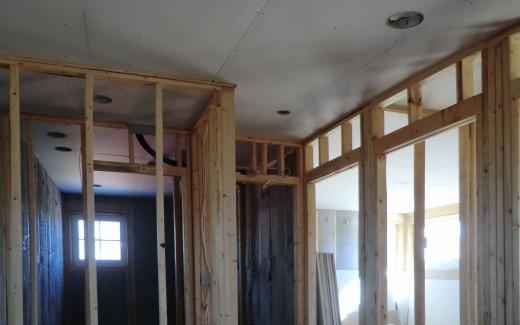 Upstairs hall drywall