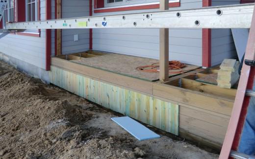 Porch grade siding