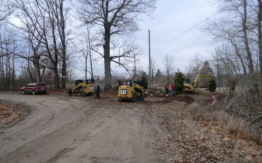 View of new entrance underway