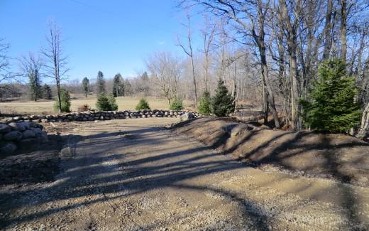 Completed entrance (new gate in background)