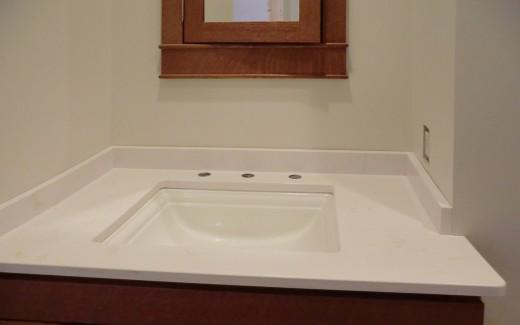 Lower bathroom vanity top