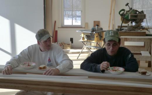 Johann and Jeff at the Passive House Sushi bar