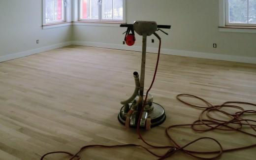 Sanded bedroom floor 