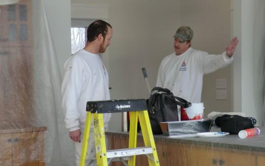 Andy and Johann discussing last steps