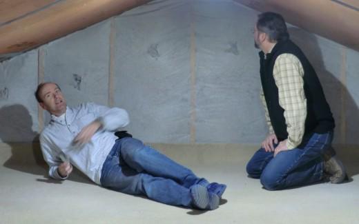 Ed M and Steve in attic