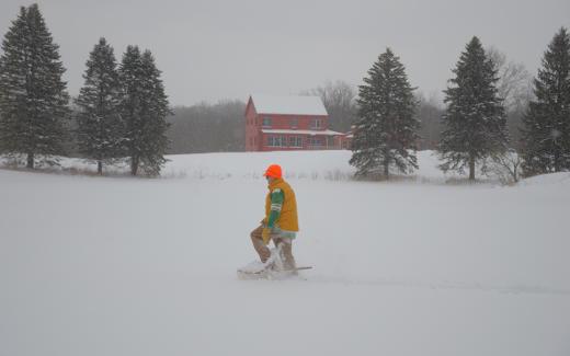 Byron Babbish snowshoeing