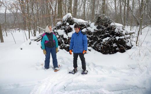 With Jim Dowd in front of fallen yellow birch